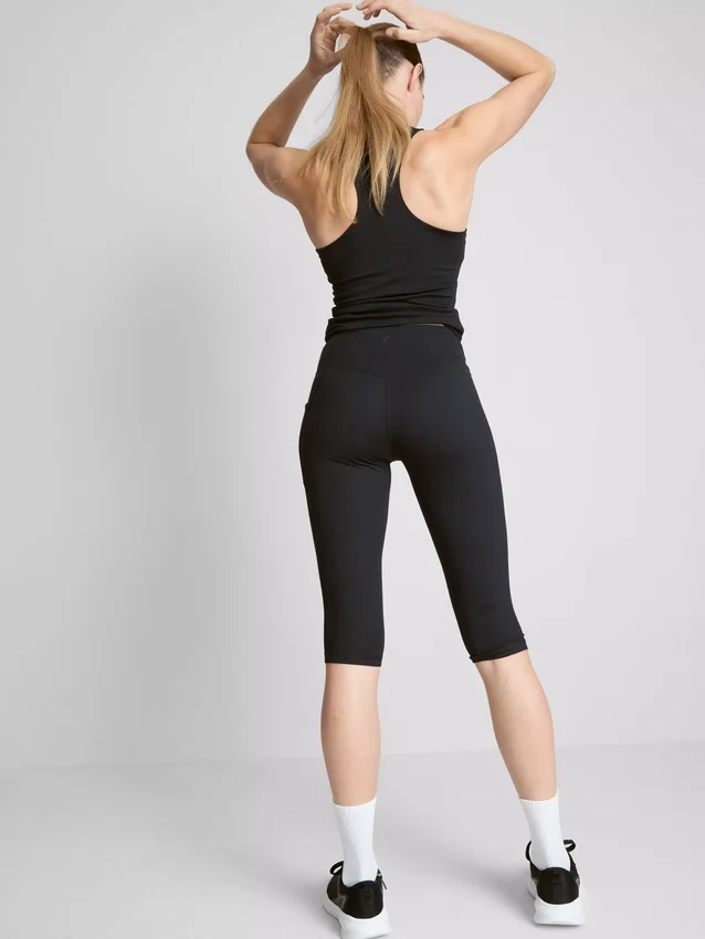Leggings capri desportivas de cintura alta, com apoio suave
