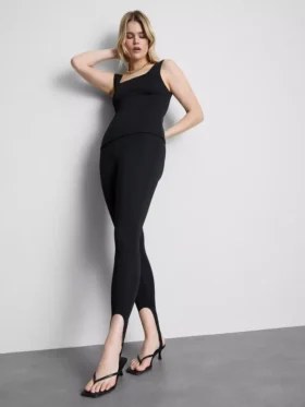 Leggings de crepe com presilhas