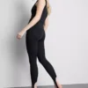 Leggings de crepe com presilhas