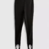 Leggings de crepe com presilhas