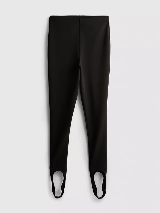 Leggings de crepe com presilhas