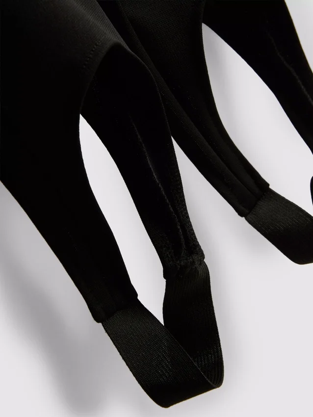 Leggings de crepe com presilhas