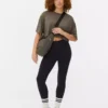 Leggings de jersey de cintura alta