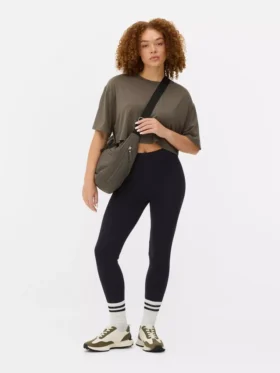 Leggings de jersey de cintura alta