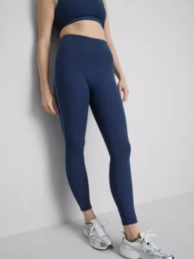 Leggings desportivas com apoio suave e detalhes em forma de tubo