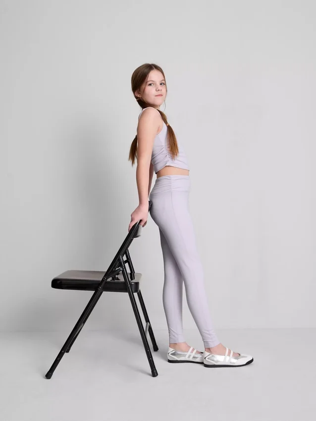Leggings desportivas com franzido
