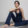 Leggings desportivas de cintura alta, apoio suave e corte alargado