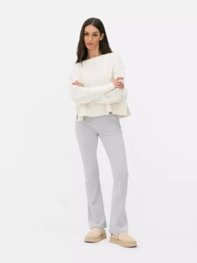 Leggings desportivas de cintura alta e corte largo