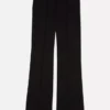 Leggings largas de cintura média em tecido ponte