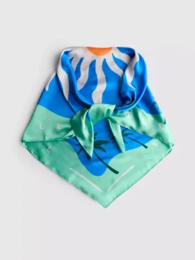 Lenço estampado para o sol