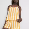Love to Lounge striped ruffle pajama cami