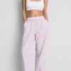 Love to Lounge with these straight-leg striped pajama pants