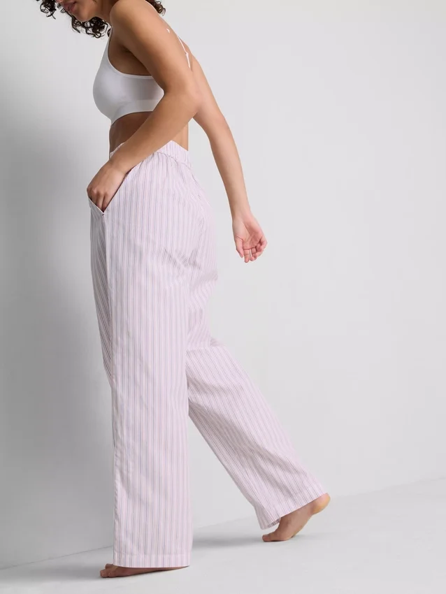 Love to Lounge with these straight-leg striped pajama pants
