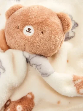 Manta de conforto para bebé com urso