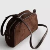 Mini bolsa a tiracolo em imitação de camurça