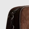 Mini bolsa a tiracolo em imitação de camurça