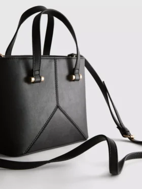 Mini-bolsa em imitação de couro
