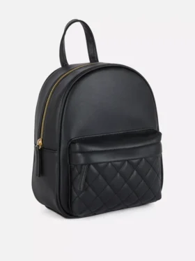 Mini-mochila com acolchoado em losango
