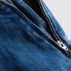 Mini-saia-calça em ganga de algodão