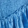 Mini-saia em camadas de algodão com bordados