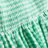 Mini-vestido bandeau em xadrez de algodão