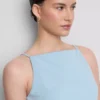 Mini-vestido com decote quadrado