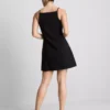 Mini-vestido com decote quadrado