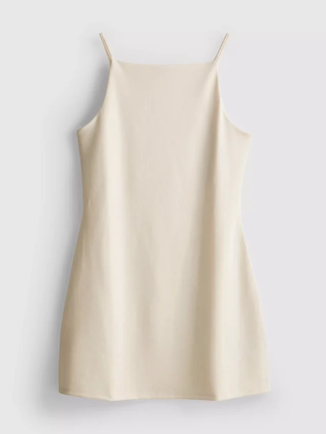 Mini-vestido com decote quadrado