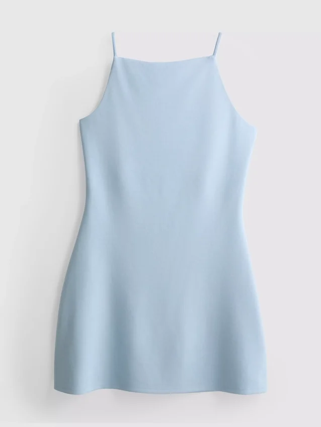 Mini-vestido com decote quadrado