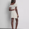 Mini-vestido com mangas curtas franzidas