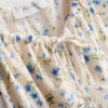Mini-vestido com mangas curtas franzidas