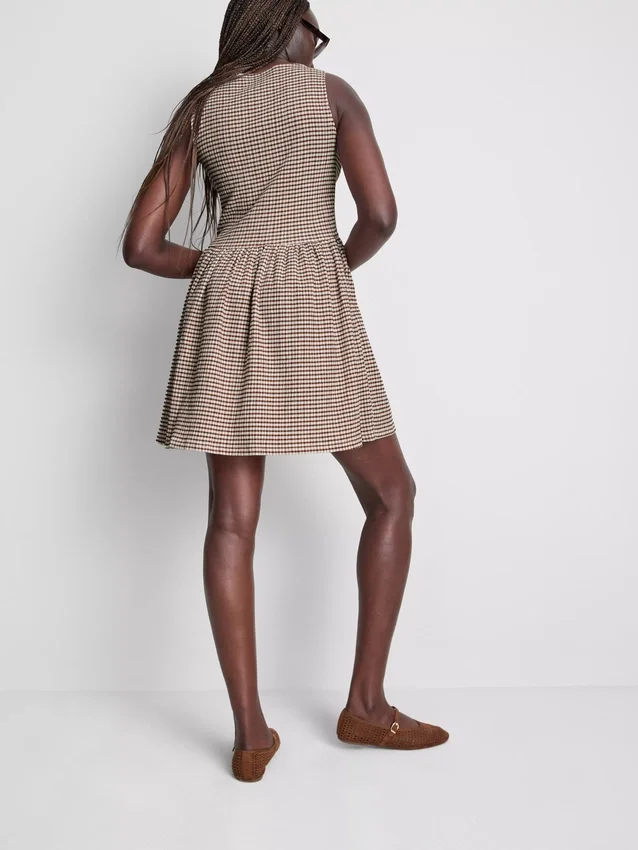 Mini-vestido com textura enrugada