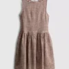 Mini-vestido com textura enrugada
