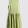 Mini-vestido com textura enrugada