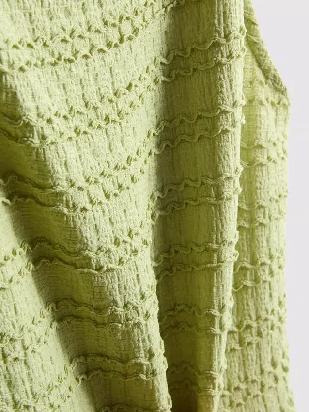 Mini-vestido com textura enrugada