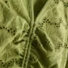Mini-vestido de algodão com franzido e aberturas