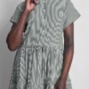 Mini-vestido de camisa com gola