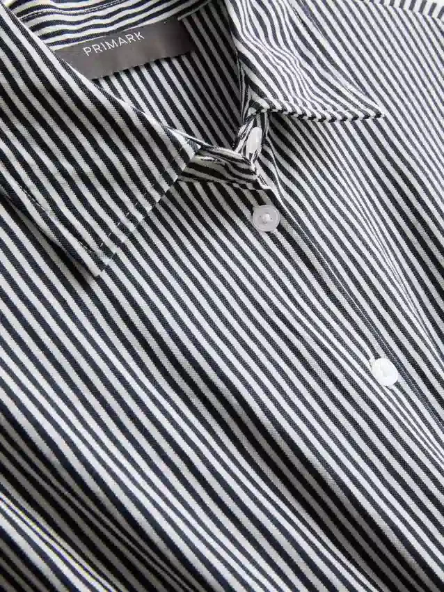 Mini-vestido de camisa com gola