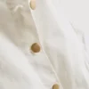 Mini-vestido de ganga de algodão com botões