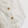 Mini-vestido de ganga de algodão com botões