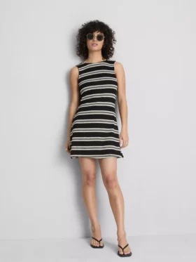Mini-vestido de malha em linha A