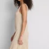 Mini-vestido de malha em linha A