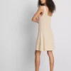 Mini-vestido de malha em linha A