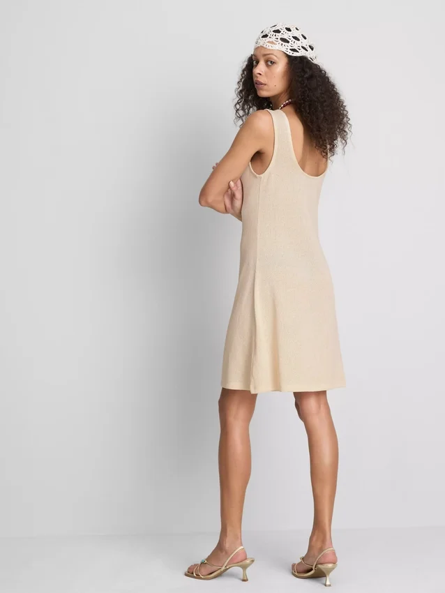 Mini-vestido de malha em linha A