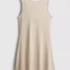 Mini-vestido de malha em linha A