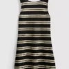 Mini-vestido de malha em linha A
