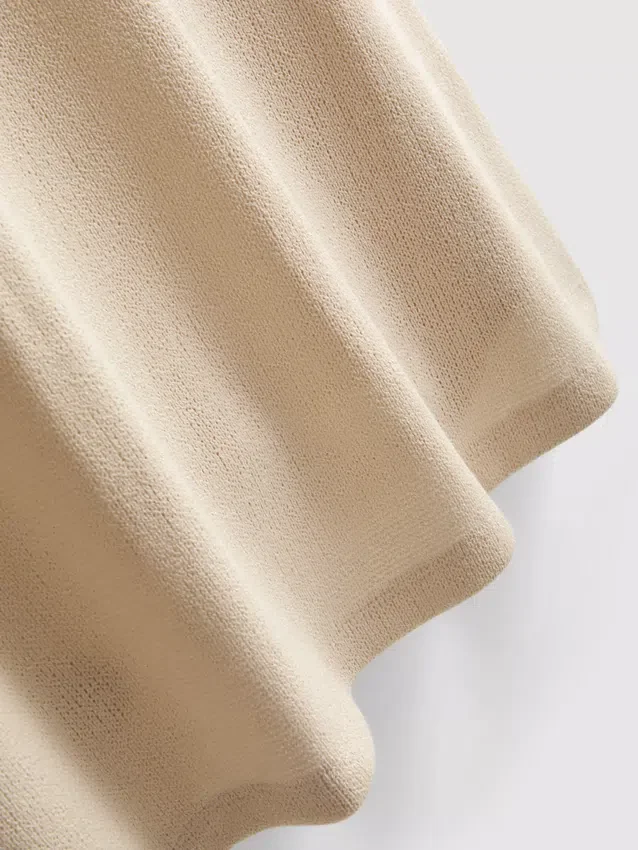 Mini-vestido de malha em linha A