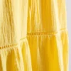 Mini-vestido em algodão com decote em V e camadas