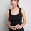 Mini-vestido em tecido ponte com elevada percentagem de algodão