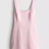 Mini-vestido em tecido ponte com elevada percentagem de algodão